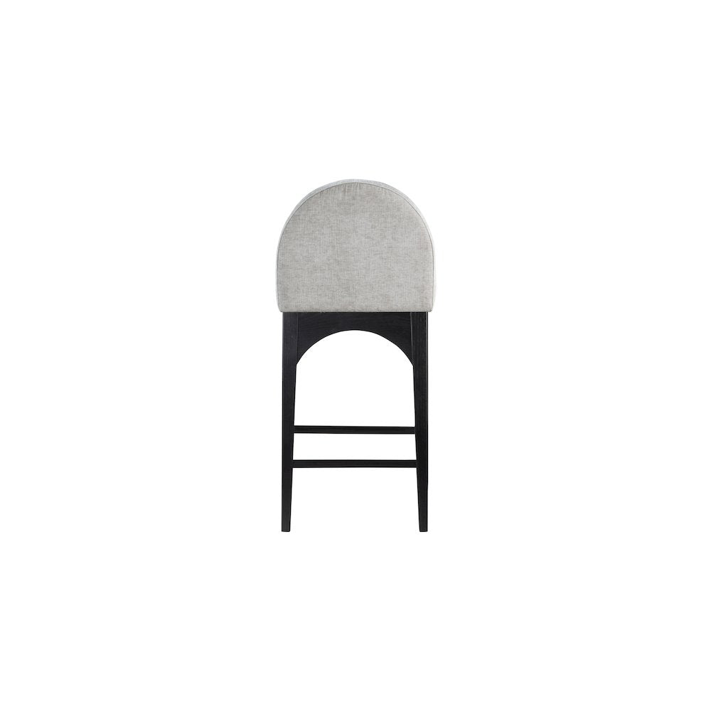 Waldorf Grey Chenille Fabric Stool