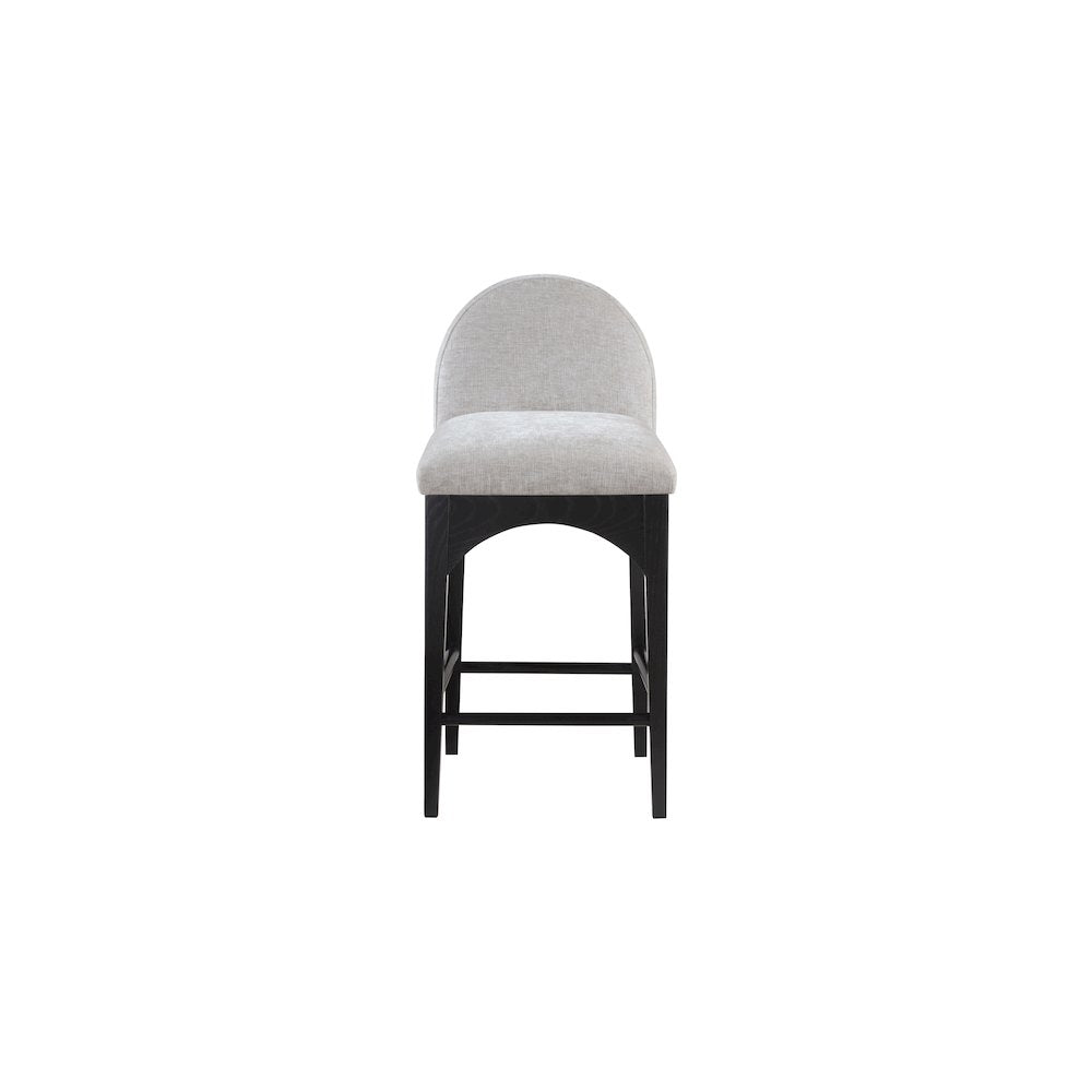 Waldorf Grey Chenille Fabric Stool