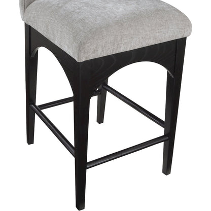 Waldorf Grey Chenille Fabric Stool