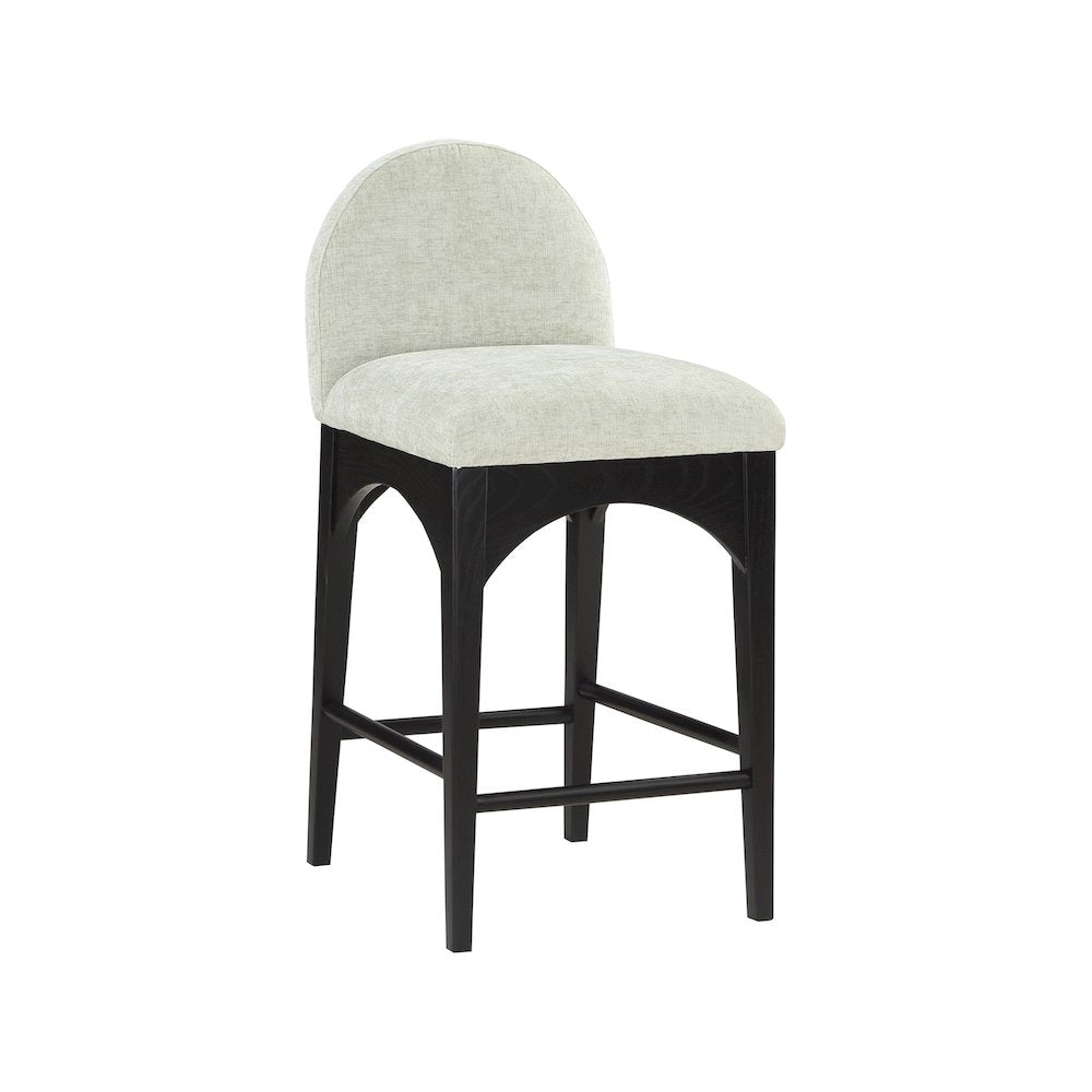 Waldorf Mint Chenille Fabric Stool