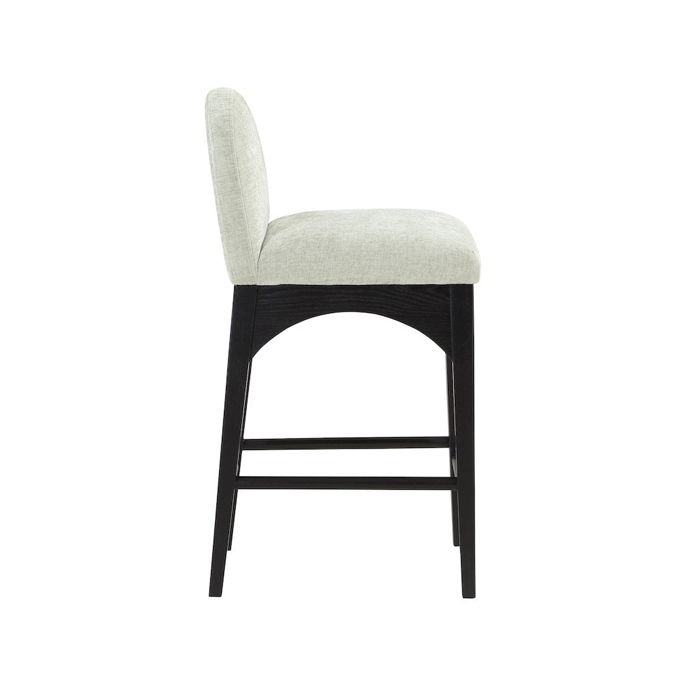 Waldorf Mint Chenille Fabric Stool