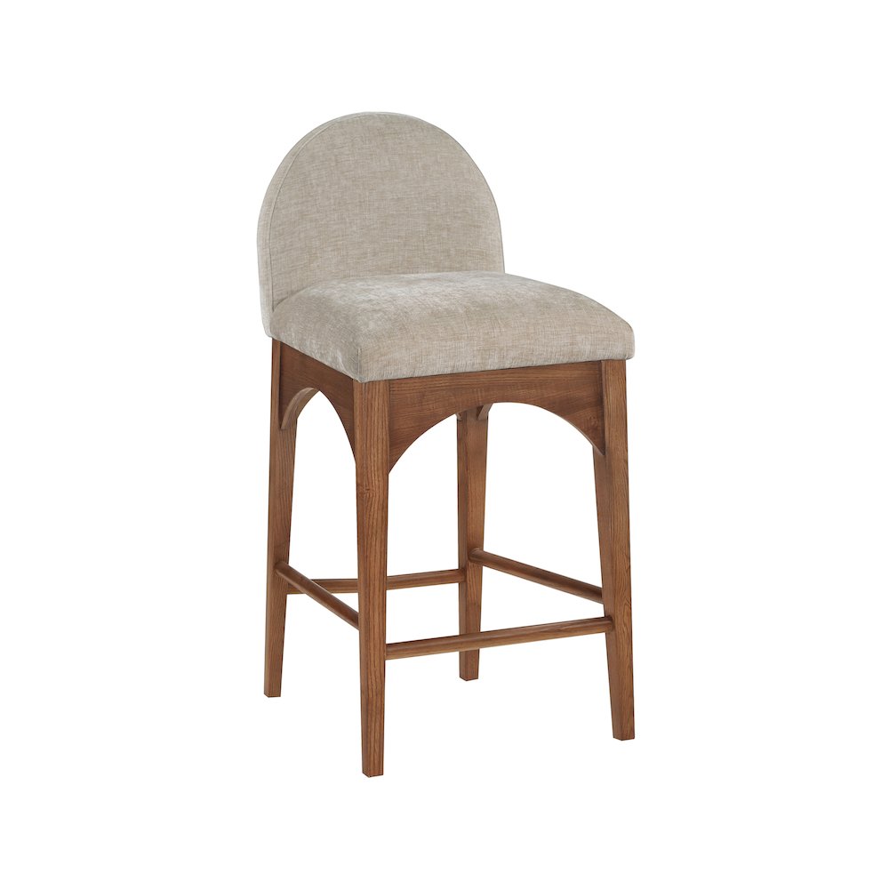 Waldorf Beige Chenille Fabric Stool