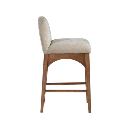 Waldorf Beige Chenille Fabric Stool