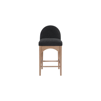 Waldorf Black Boucle Fabric Stool