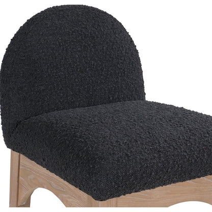 Waldorf Black Boucle Fabric Stool