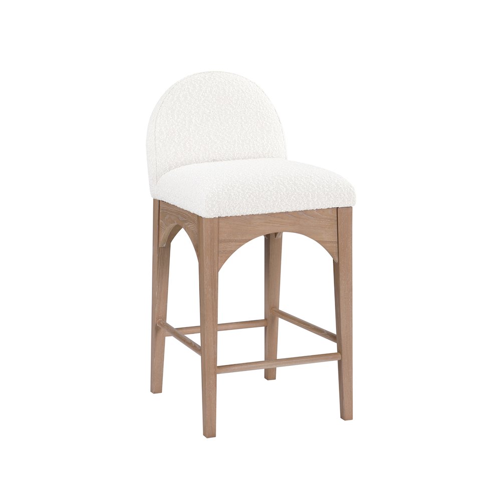 Waldorf Cream Boucle Fabric Stool