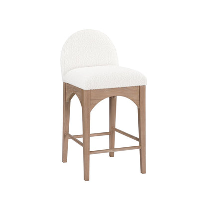 Waldorf Cream Boucle Fabric Stool