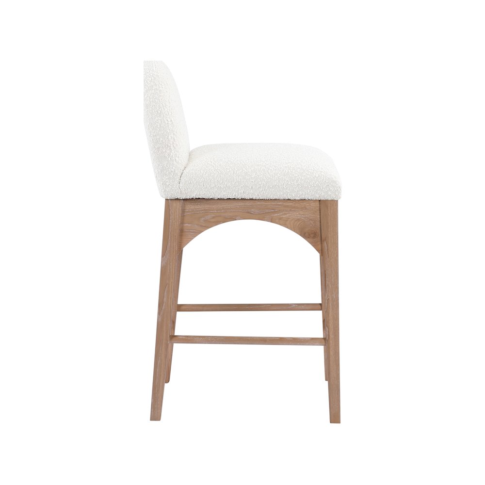 Waldorf Cream Boucle Fabric Stool