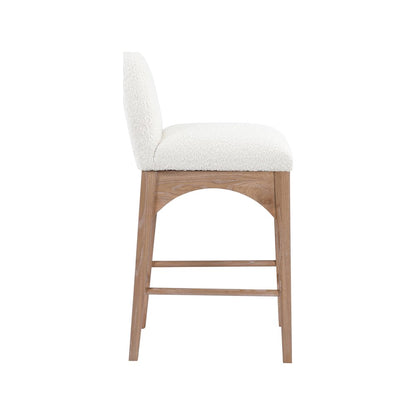 Waldorf Cream Boucle Fabric Stool