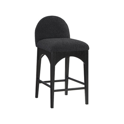 Waldorf Black Boucle Fabric Stool
