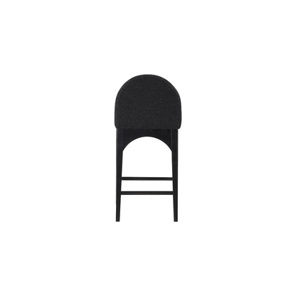 Waldorf Black Boucle Fabric Stool