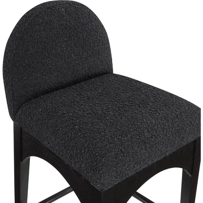 Waldorf Black Boucle Fabric Stool