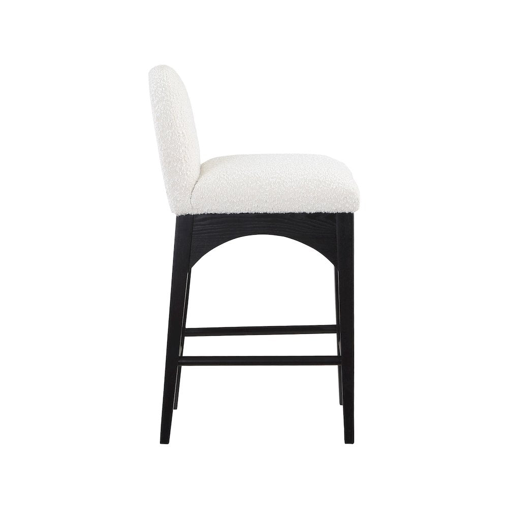 Waldorf Cream Boucle Fabric Stool