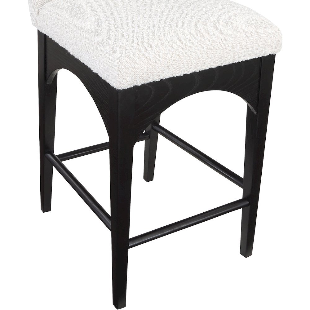 Waldorf Cream Boucle Fabric Stool