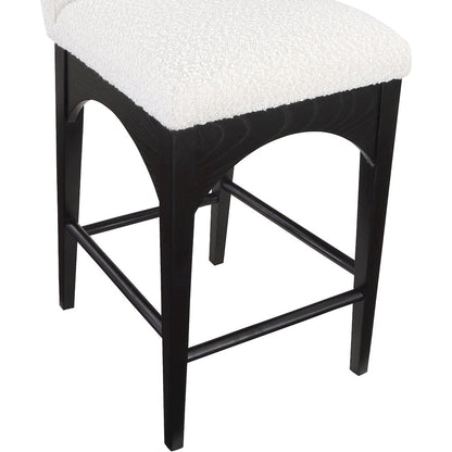 Waldorf Cream Boucle Fabric Stool