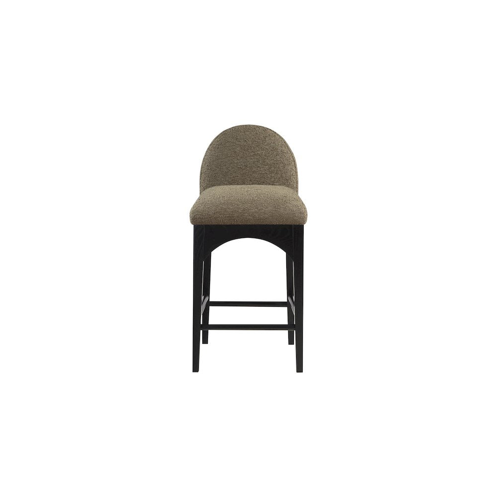 Waldorf Olive Boucle Fabric Stool