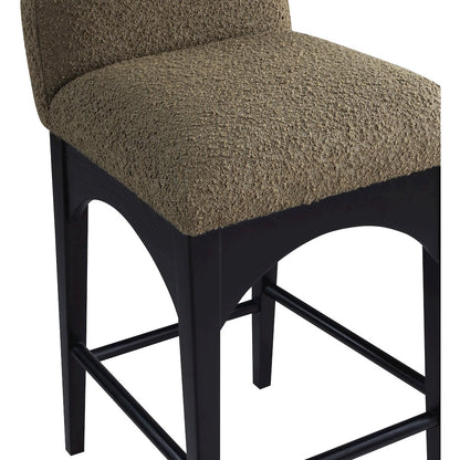Waldorf Olive Boucle Fabric Stool