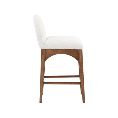 Waldorf Cream Boucle Fabric Stool