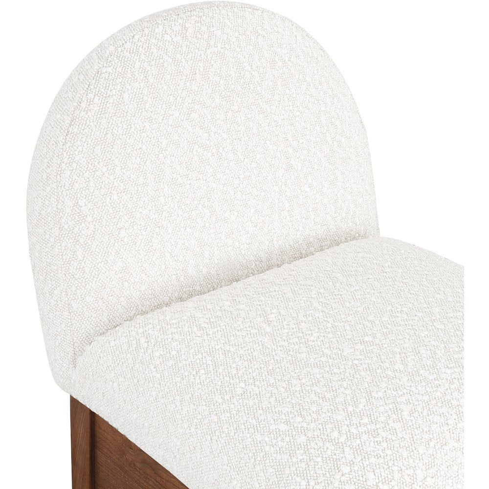 Waldorf Cream Boucle Fabric Stool