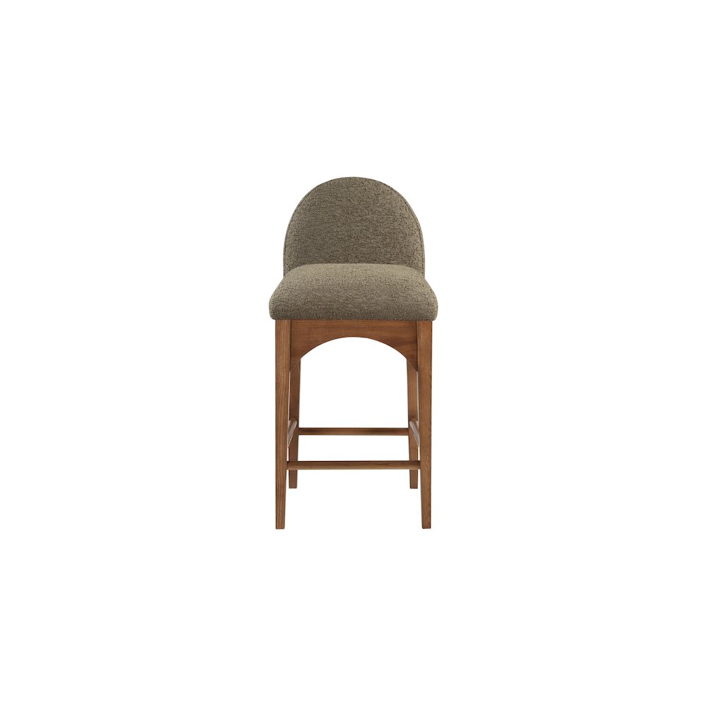 Waldorf Olive Boucle Fabric Stool