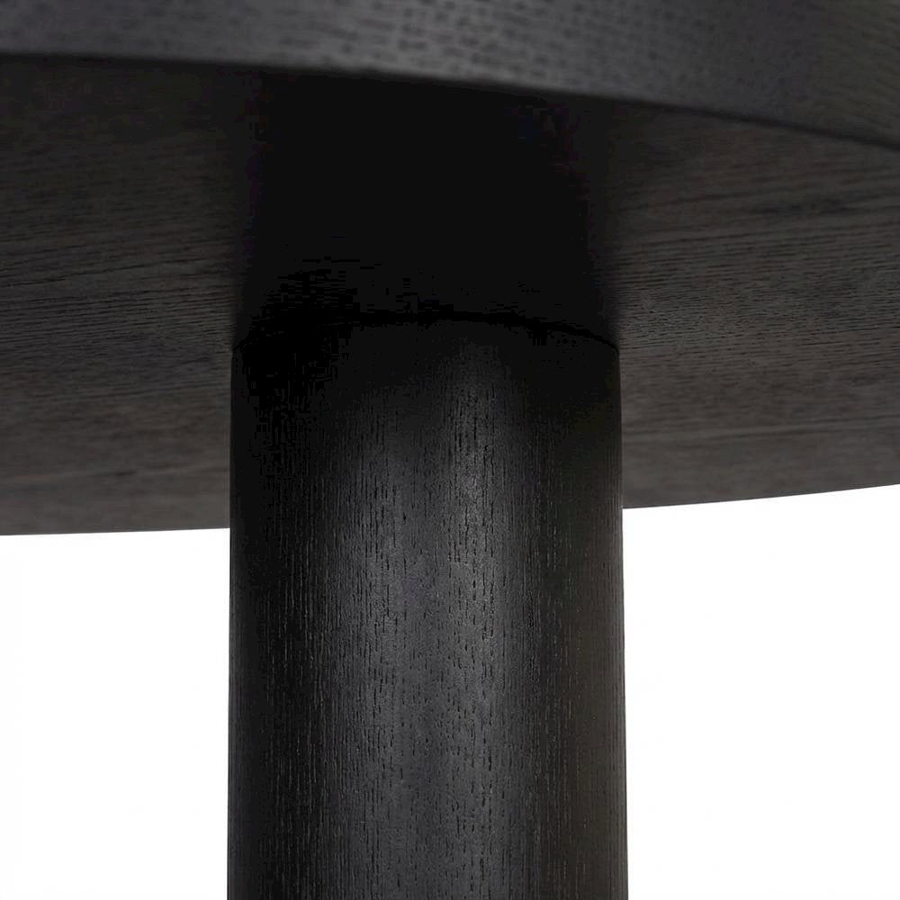 Art Deco Black Coffee Table with Black Oak Finish, Sturdy Construction