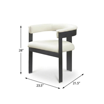 Matte Black Powder Coating Dining Chair Set of 2 with Vegan Leather Seats