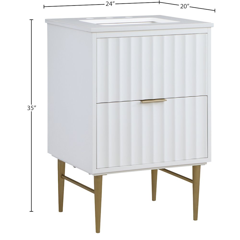 Modernist White Bathroom Vanity