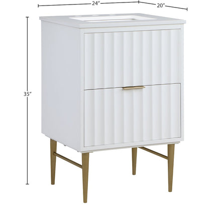 Modernist White Bathroom Vanity