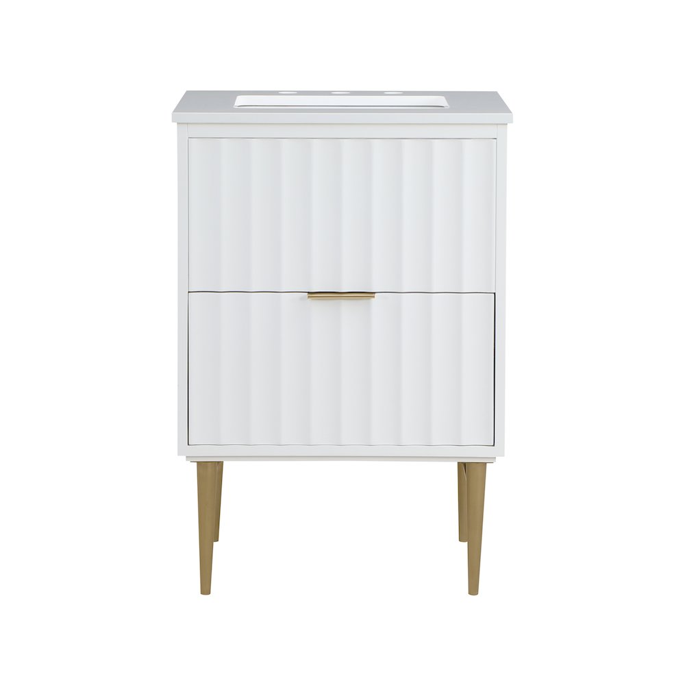 Modernist White Bathroom Vanity