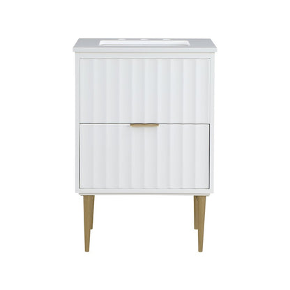 Modernist White Bathroom Vanity