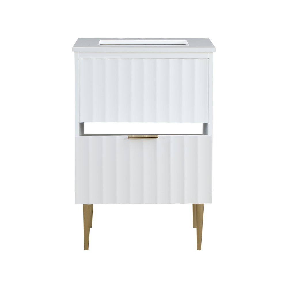 Modernist White Bathroom Vanity