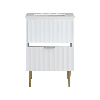 Modernist White Bathroom Vanity