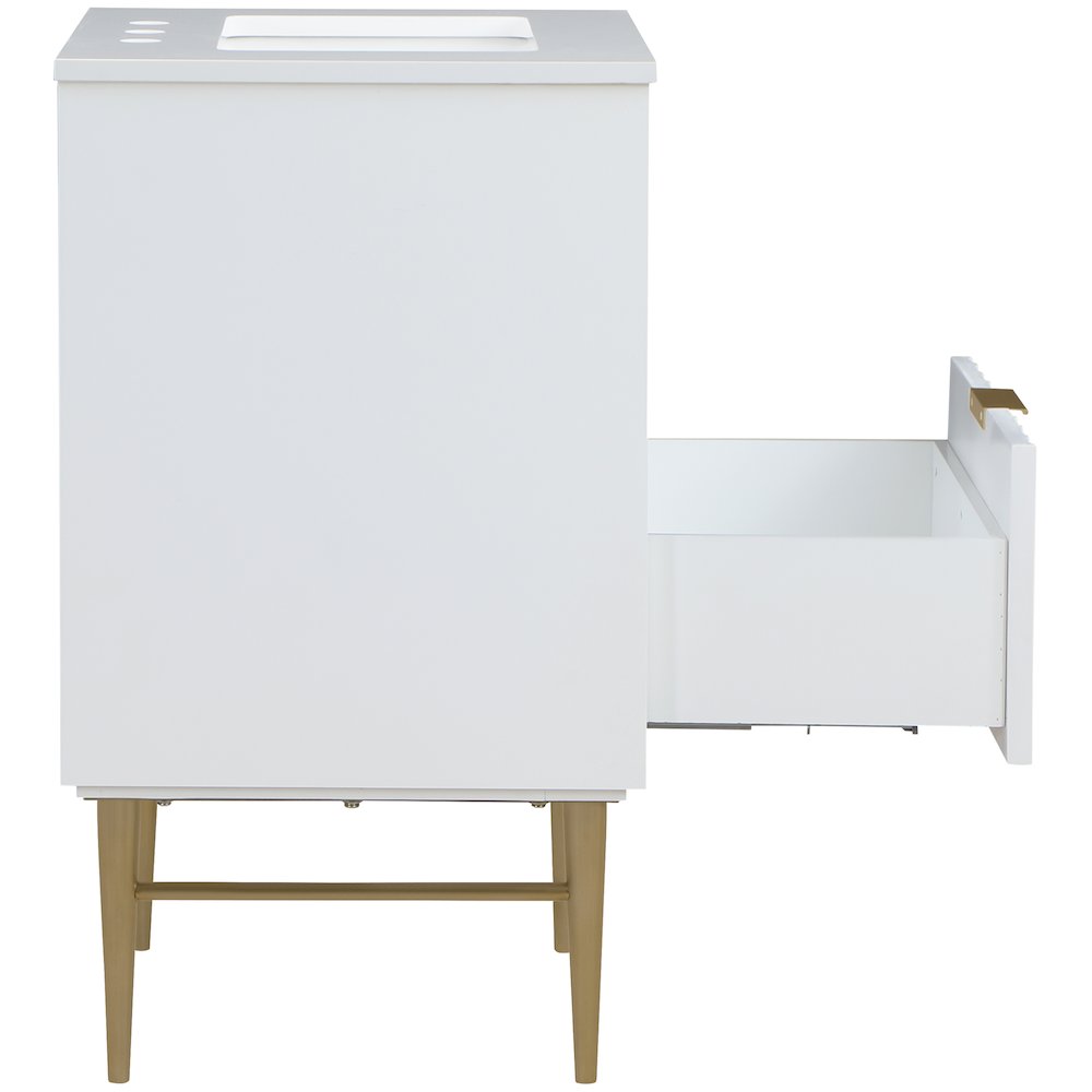 Modernist White Bathroom Vanity