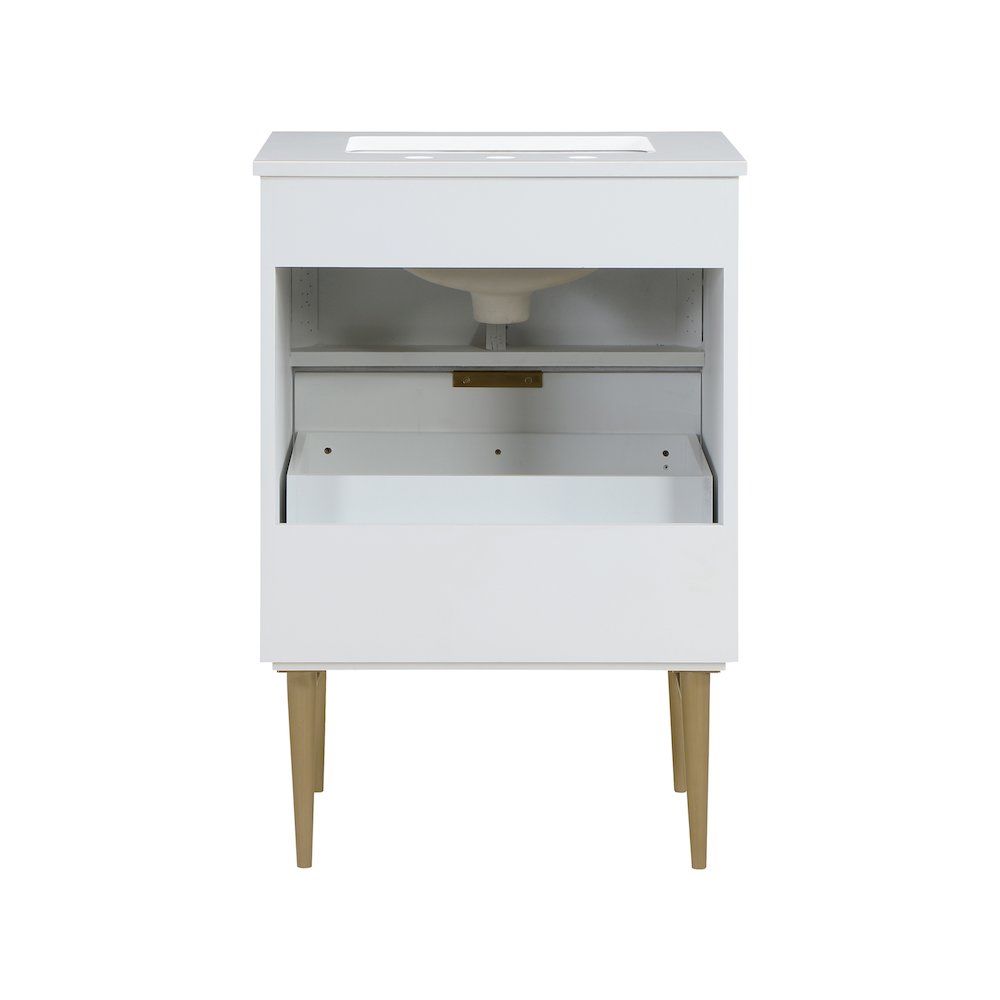 Modernist White Bathroom Vanity