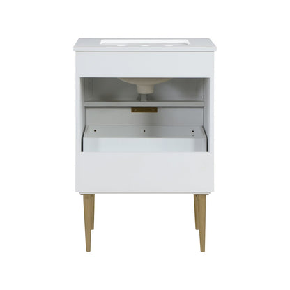 Modernist White Bathroom Vanity