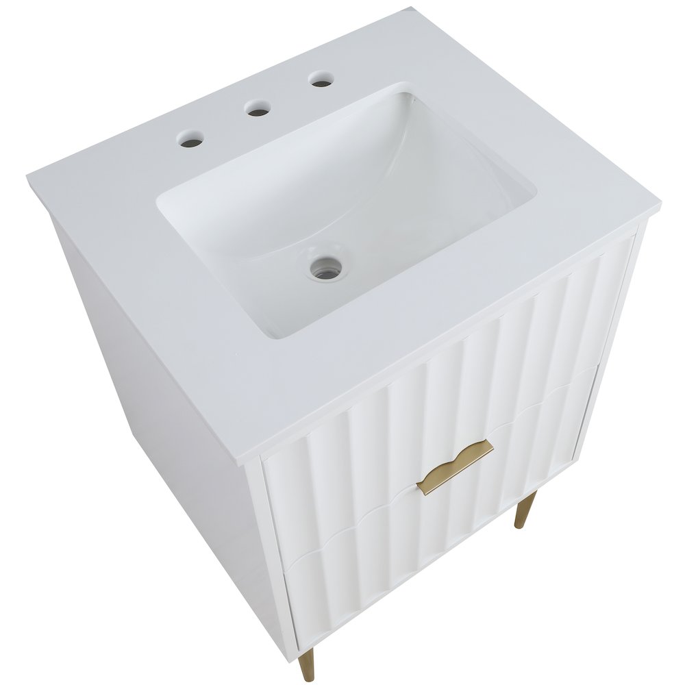 Modernist White Bathroom Vanity