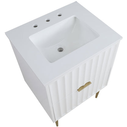 Modernist White Bathroom Vanity