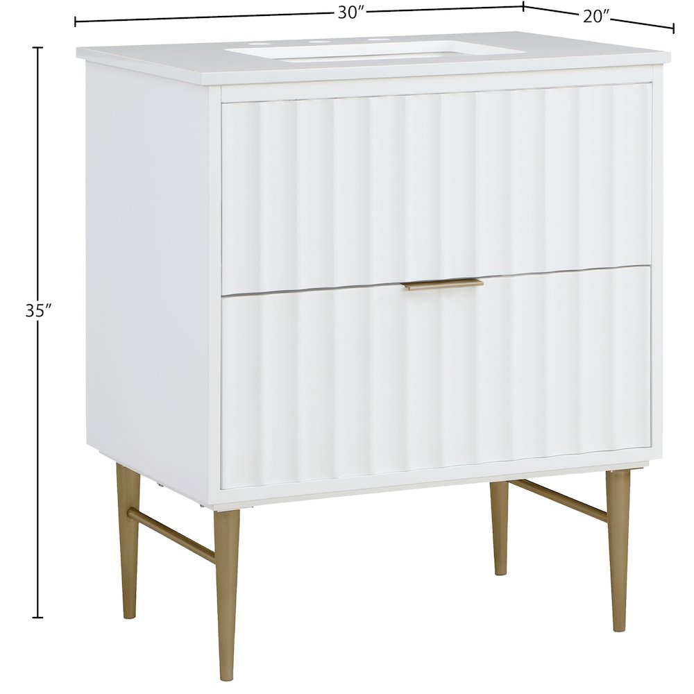 Modernist White Bathroom Vanity