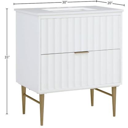Modernist White Bathroom Vanity