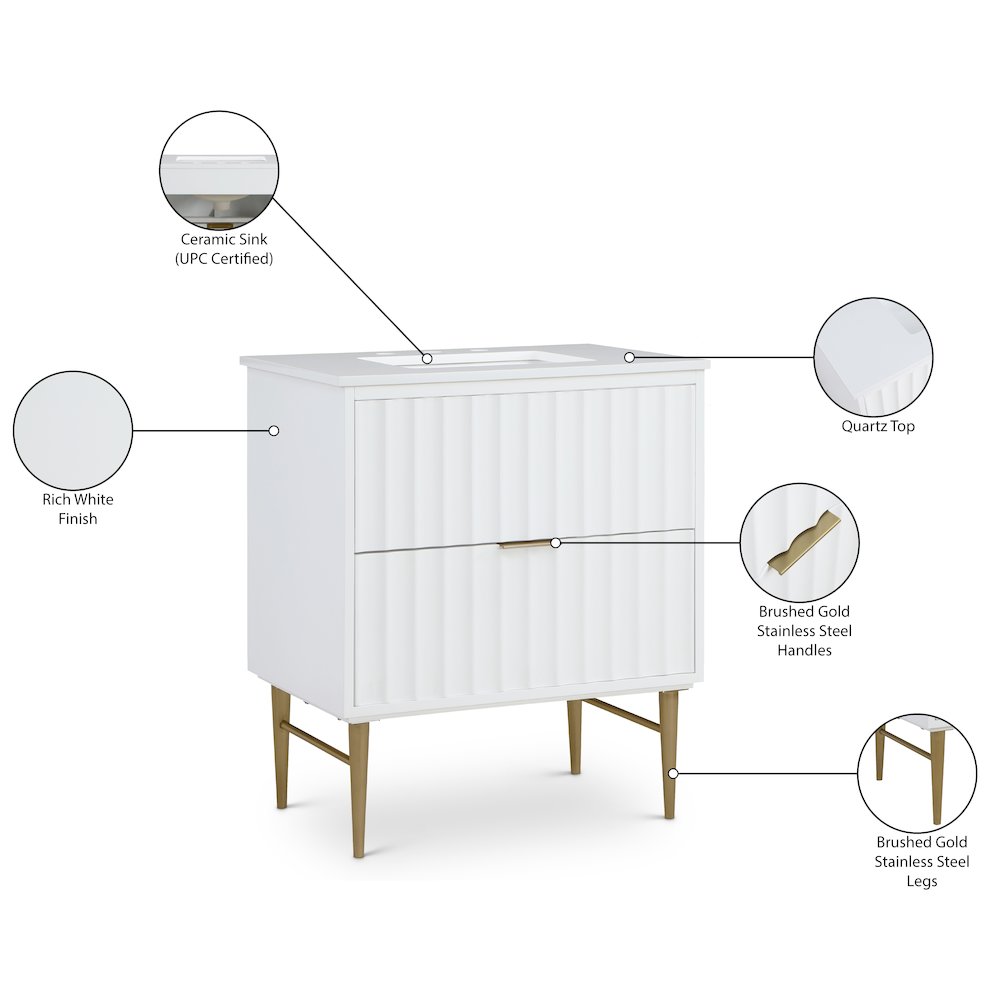 Modernist White Bathroom Vanity