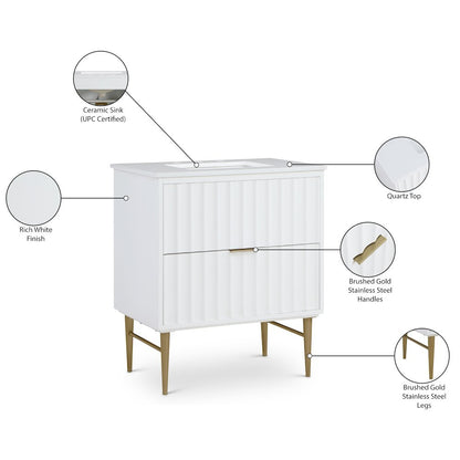 Modernist White Bathroom Vanity