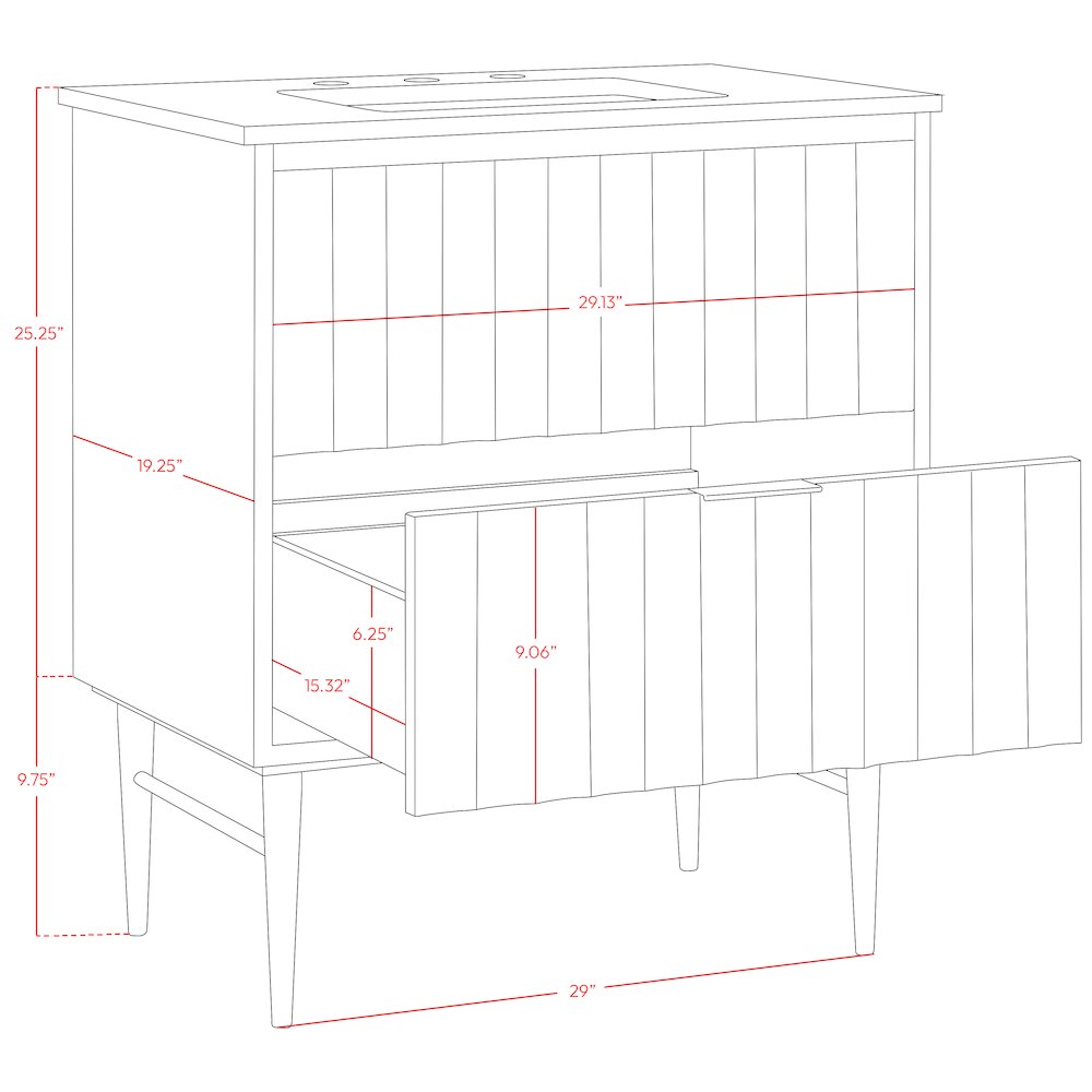 Modernist White Bathroom Vanity