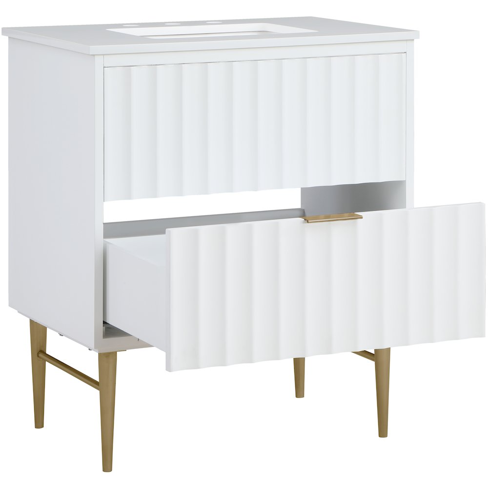 Modernist White Bathroom Vanity