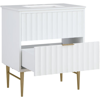 Modernist White Bathroom Vanity