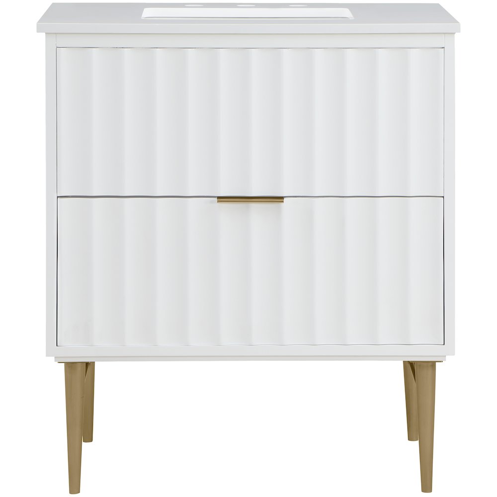 Modernist White Bathroom Vanity
