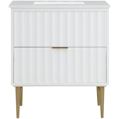 Modernist White Bathroom Vanity