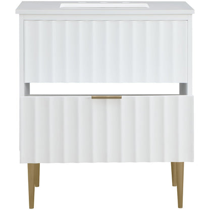 Modernist White Bathroom Vanity