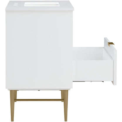 Modernist White Bathroom Vanity