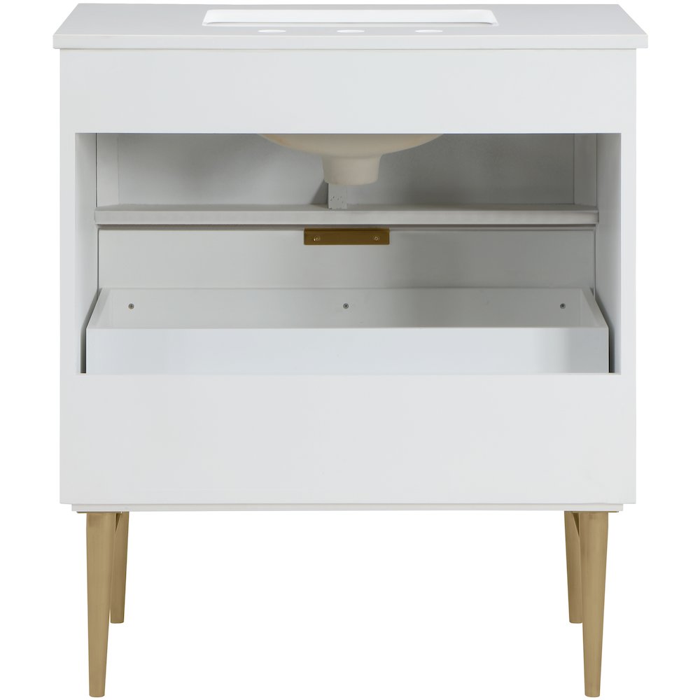 Modernist White Bathroom Vanity