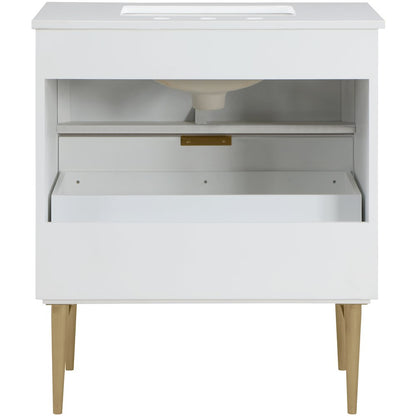Modernist White Bathroom Vanity